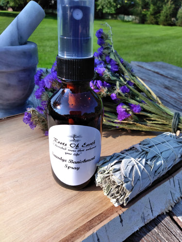 Smudge Banishment Body Spray or Room Deminish Negative Energy By Roots Of Earth