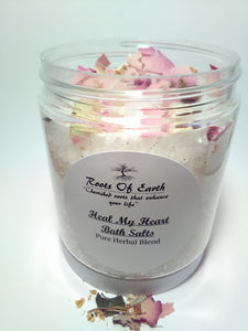 Heal My Heart Bath Salts For Grief and Loss Balance Release By Roots Of Earth