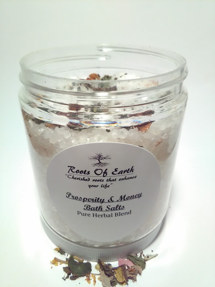 Prosperity and Money Bath Salts For Abundance and By Roots Of Earth