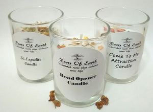 Road Opener Candle with Roots and Oils By Roots Of Earth
